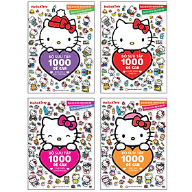 Sách Bộ 4 Cuốn Helokitty: Bộ Sưu Tập 1000 Đề Can