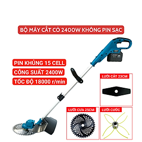 Máy Cắt Cỏ Dùng Pin LAPUSEN Động Cơ 2400w Không Kèm Pin Sạc, Không Chổi Than, Bảo Hành 12 Tháng