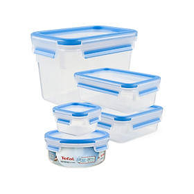 Mua Bộ 5 hộp bảo quản thực phẩm nhựa BBA free  Tefal Masterseal Fresh  sản xuất tại Đức (850ml  200ml  850ml  1000ml  1100ml) - Hàng chính hãng