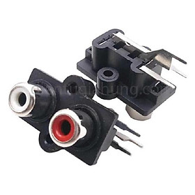 Mua Giắc hoa sen RCA - Jack AV - Giắc audio các loại 2 lỗ 3 lỗ 4 lỗ 6 lỗ # phụ kiện âm thanh - 2 LỖ