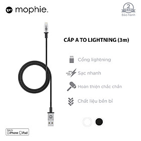 Mua Cáp light ning Mophie 3m - Hàng Chính Hãng