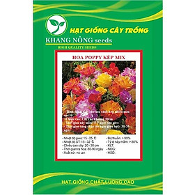 Hạt Giống Hoa Poppy Kép Mix Màu KNS3731 - Gói 50 hạt