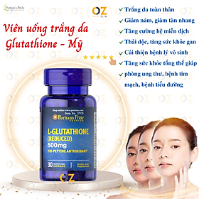 Viên uống trắng da Glutathione Puritan s Pride Premium L-Glutathione 500mg