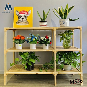 Mua ệ Trang Trí Minhlongwood M36 - Kệ Giá Để Đồ Cá Nhân - Nội Thất Phòng Khách - Màu Gỗ Tự Nhiên - Mẫu Má Đa Dạng