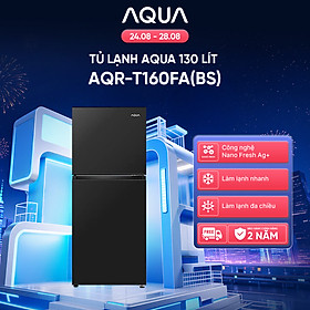 [DAILY] Tủ lạnh AQUA 130L ngăn đá trên AQR-T160FA(BS) - Freeship toàn quốc - Hàng chính hãng