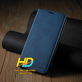 Bao Da Bò Non Dành Cho SamSung Galaxy S23 Ultra Chính Hãng Forwenw- Thiết kế Dạng Ví có Ngăn Đựng thẻ, Tiền, Có Hít ôm vào Máy - Hàng Chính hãng