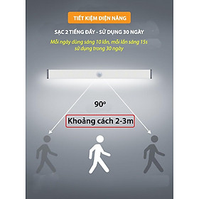 Mua Đèn gắn tủ quần áo sạc pin  đèn cảm biến thông minh 30cm