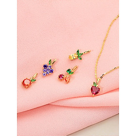 Mặt dây chuyền vàng tây trái cây đính đá JP1028G Jyme Jewelry