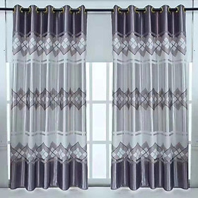 Mua RÈM CHÂU ÂU Ô KẺ NGANG XÁM SIZE 1M NGANG X 2M CAO ( 1 TẤM )