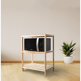 KỆ ĐỂ LÒ VI SÓNG 3 TẦNG HÀN QUỐC MÀU GỖ TỰ NHIÊN - OVEN RACK 3F NATURAL
