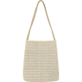 IELGY Straw hand bag Korean version of the beach large capacity simple woven shoulder bucket bag