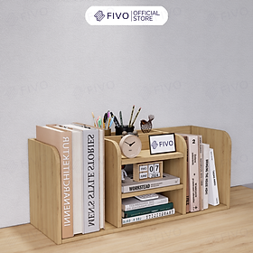 Mua Kệ Sách Gỗ Đẹp Để Bàn FIVO FB26 Cao Cấp Màu Gỗ Và Walnut  Có Hộc  Tiết Kiệm Diện Tích  Bo Góc Thẩm Mĩ