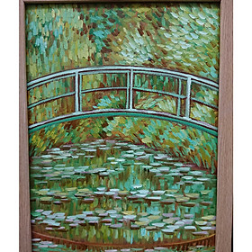 Mua Tranh Sơn Dầu Vẽ Tay 30x40cm -  Cầu Nhật Bản (Monet)
