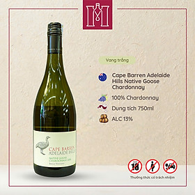 Rượu vang trắng Úc Cape Barren Adelaide Hills Native Goose Chardonnay 750ml 13% nhập khẩu - Hàng Chính Hãng