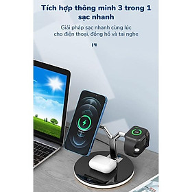 Mua Đế Sạc Không Dây 3in1 Kiêm Đèn Ngủ Thông Minh - Home and Garden