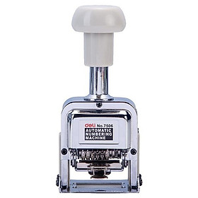  Dấu nhảy kim loại 6 số Deli, Bạc -1 chiếc - E7506