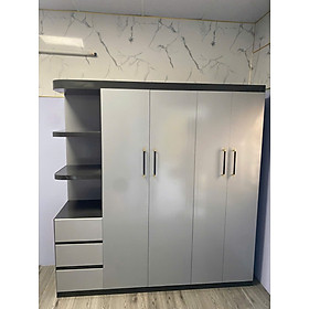 Tủ áo kèm kệ trái Juno Sofa KT 2m x 1m8 x sâu 48 