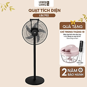 Quạt tích điện Lebenlang LBL1702, quạt cây có điều khiển 5in1, 35W, sạc từ 4-6h, 5 tốc độ gió, bảo hành 2 năm – hàng chính hãng