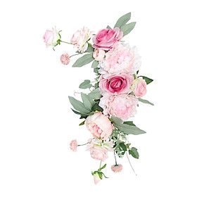 Artificial Flower Swag Fake Peony Silk Flowers for Backdrop Front Door