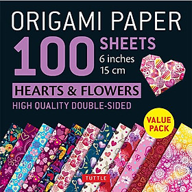 Origami Paper 100 Sheets Hearts & Flowers