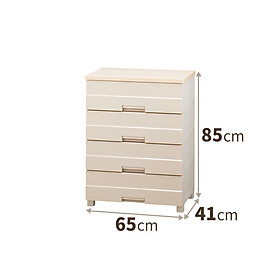 TENMA Tủ Quần Áo Fits Plus Easy JAPAN QUALITY, Lắp Được Bánh Xe, Mặt Tủ Ceramic, Chống Bám Bụi