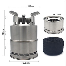 Mua Bếp đốt củi  cồn khô  cồn nến có thể xếp gọn tiện lợi cho các chuyến đi phượt trên mọi địa hình