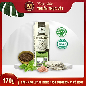 [Vị Cỏ Ngọt] - Bánh Gạo Lứt Ăn Kiêng GUfoods 170g - Thực Phẩm Bổ Sung Dinh Dưỡng Cho Người Tiểu Đường, Người Ăn Chay, Ăn Kiêng, Giảm Cân, Tập Gym, Eat Clean, Hàm Lượng Chất Xơ Cao