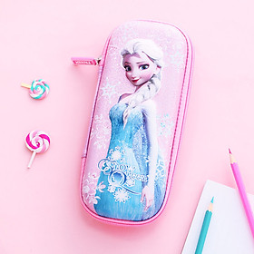 Disney (Disney) pencil bag primary school EVA stationery box ice romance pencil case female pressure large capacity anti-splashing water E6036F10
