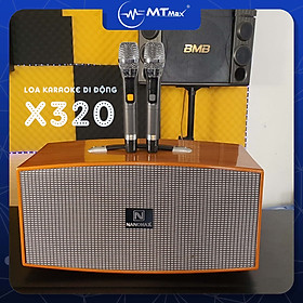 Mua  Hàng mới về giá ưu đãi Loa karaoke xách tay Nanomax X320 công xuất lớn cực hay nằm trong phân khúc giá tầm trung nhưng lại mang thiết kế nhỏ gọn và đặc biệt với tiếng bass mạnh mẽ  trầm ấm  tiếng treble khi lên cao không bị rú rất phù hợp hát karaoke