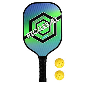 Set 1 Vợt Và 2 Bóng Đánh Pickleball Bằng Sợi Carbon Siêu Nhẹ Leijiaer