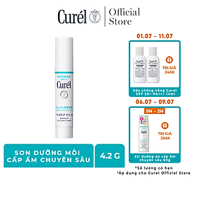 Son Dưỡng Môi Cấp Ẩm Chuyên Sâu Curel Intensive Moisture Care Moisture Lip Care Cream 4.2g (Không Màu)