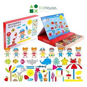 Đồ chơi xếp hình cho bé bộ ghép hình nam châm giúp bé rèn luyện trí tuệ, sự sáng tạo