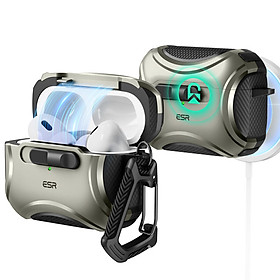 Mua Ốp ESR Cyber FlickLock Case (HaloLock) có khoá thông minh cho Airpods Pro 2/ Airpods Pro sạc từ tính  kèm móc treo_ Hàng Chính Hãng