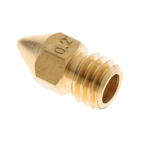 Prettyia 0.2mm 3D Printer Part Printhead Brass Nozzle for 1.75mm Extruder