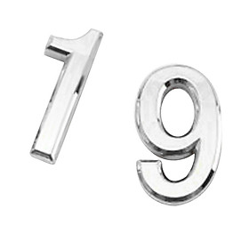 2Pcs Silver Plastic Self-Adhesive House Hotel Door Number 9 and Number 1