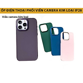 Ốp Điện Thoại màu trang nhã phối viền camera kim loại P28 KOLEAD Cho iPh 14 Pro Max plus 13 12 11 Pro Max - Hàng chính hãng