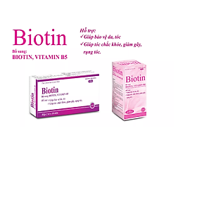 Biotin ROXTECH bổ sung Vitamin B5 giúp tóc chắc khỏe, giảm gãy rụng tóc Hộp 20 viên