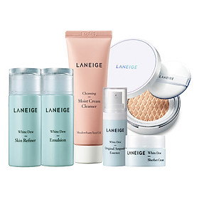 Combo Mini Trang Điểm Và Dưỡng Trắng Da Laneige BB Cushion & Whitening Set