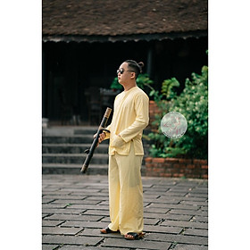 Bộ Bà ba vàng nam bộ- Miền tây-giá rẻ- Có bộ bà ba Bigsize- Bà ba sỉ toàn quốc, may bộ áo bà ba theo yêu cầu - Bộ Kate vàng