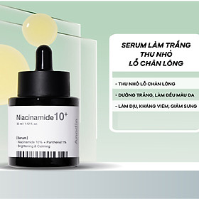 Serum làm trắng và thu nhỏ lỗ chân lông Anodin Niacinamide 10 Plus Hàn Quốc 33ml