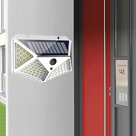 100 LED Solar PIR Motion Sensor Wall Lights Waterproof Outdoor Security Lamp for Patio Backyard