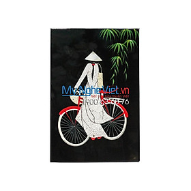 Mua Tranh sơn mài cô gái áo dài cẩn trứng cao cấp MNV-TSM2030