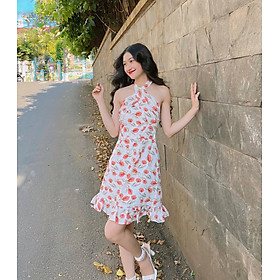 Đầm thiết kế trắng hoa cổ yếm Tulip Dress Gem Clothing SP006140