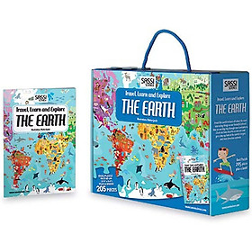 Bộ tranh xếp ghép hình 205 mảnh cho bé 6+  The Earth (Travel, Learn, & Explore)