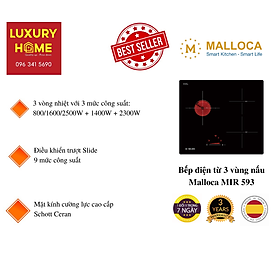 Mua (Hàng Chính Hãng) Bếp điện từ 3 vùng nấu Malloca MIR 593 - Xuất Xứ Tây Ban Nha