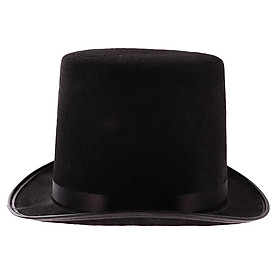 Black Tall Black Top Hat Victorian Steampunk Magician Ringmaster Cosplay