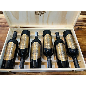 Mua  Quà tặng tết  Set hộp gỗ 6 chai rượu vang Chile Nando