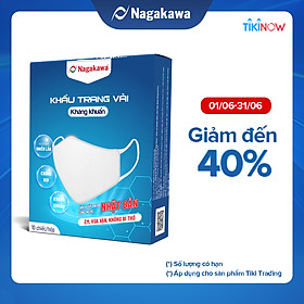 Bộ 10 Khẩu Trang Vải Kháng Khuẩn 2 Lớp NAGAKAWA