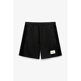 Quần Short thun ROUTINE Ống Rộng French Terry Phối Nhãn Form Relax - 10F23PSH010 | LASTORE MENSWEAR