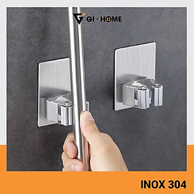 Mua Móc Treo Chổi Dán Tường GIHOME Inox 304 Keo Dán 3M Siêu Bền Dính Chắc